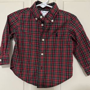 Ralph Lauren Holiday Poplin Botton Up Shirt